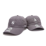 Dodgers and Yankees Baseball Cap 47brand Baseball Cap Female Summer La Embroidered NY Peaked Cap Male Gray