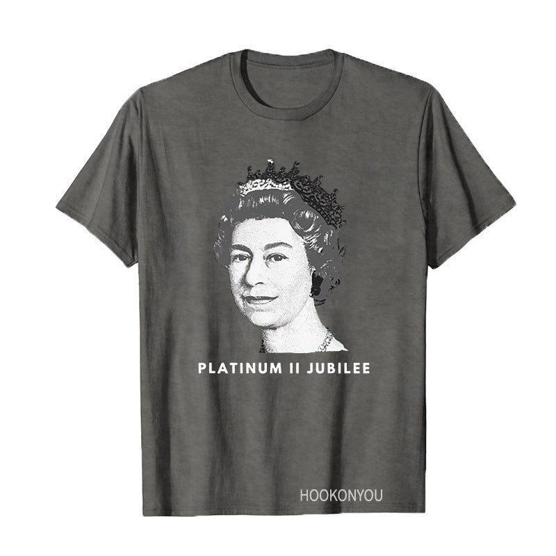 Inspired by Queen's Platinum Jubilee 2022 Elizabeth 70 Years T-shirt Figure Short Sleeve T-shirt
