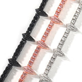 Bracelet Hip Hop Alloy Rhinestone Black Panther Bracelet ins Spectrum St. Valentine's