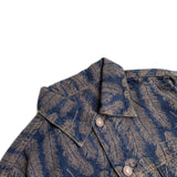 Kapital Jack Kapital Vintage Hitian Hehong Feather Jacquard Tassel Cotton Lapel Denim Jacket Casual Coat