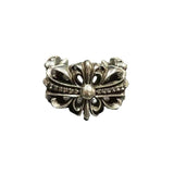 Chrome Heart Ring with Diamonds in White Gold