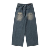 Men Jeans Hole Patch Loose All-Match