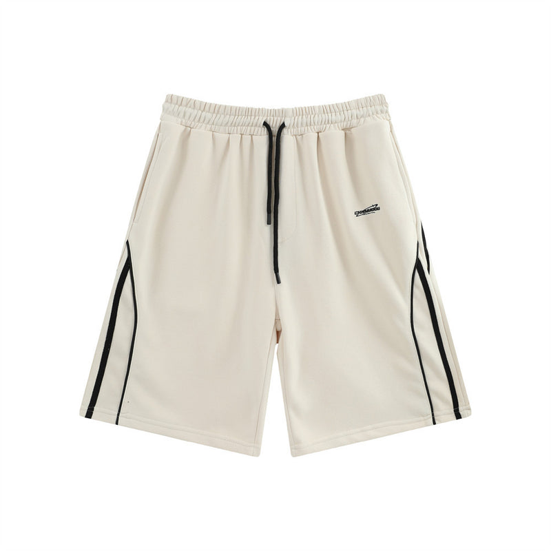 Men Shorts Striped Sports Loose Casual Pure Cotton Breathable