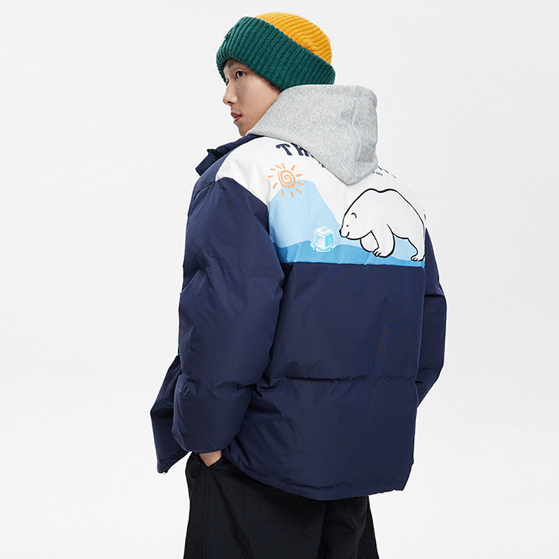 Unisex Coat Youth University Style Thickened Cotton Jacket