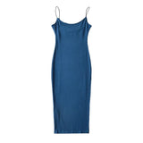 Women Dresses Stretch Slim-Fit Suspender Dress