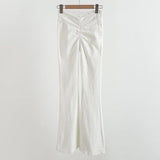 Women Jeans Hot Girl Pleated Stretch Flared Pants