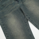 Men Jeans Versatile Loose Washed-out Distressed