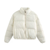 Women Cotton Coat Fashion Stand Collar Coat