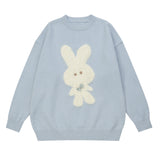 Men Sweater Embroidered Rabbit Sweater Loose