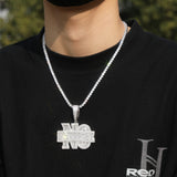 Jewelry Hip Hop Necklace Microencrusted Zircon Fashion Twist Chain Spectrum Word Up St. Valentine's