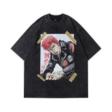 Men T-Shirt Oversize Distressed Cartoon Print
