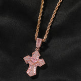 Jewelry Cross Pendant Miniature Zircon Vintage Crosses St. Valentine's Spectrum