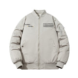 Mens Vintage Jackets Padded Thickened Baseball Jacket Hooded Embroidered Cotton Jacket