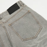 Men Jeans Distressed Bell-Bottom Pants Loose Retro All-Matching
