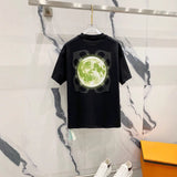 Off White T Shirts OW Moon Arrow Pattern Crew Neck Pullover Short Sleeves
