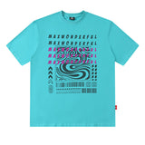 Men T-Shirt Rose Floral Print Oversize All-Match Loose