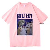 Kawaii Huh Meme Cat T Shirts Funny Men/women T Shirts