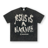 Vintage Hoodie text print long short sleeve t-shirt washed old t-shirt