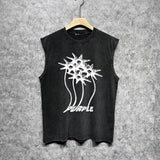 Purple Brand Distressed Tank T Shirts Distressed Sleeveless T-shirt Vest