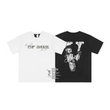 Vlone T Shirts Hip Hop Culture Letter Large V Printed Short Sleeve T-shirt Men and Women Loose High Street Half Sleeve