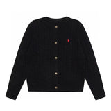 Ralph Lauren Knitted sweaters RL wool logo crew neck gradual change twist knitted cardigan