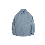 Unisex Shirt Solid Color Cotton Shirt