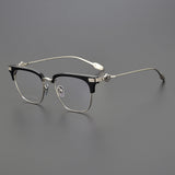 CHH Chrome Hearts Glasses Ultra Light Pure Titanium Fashion Half Frame