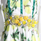 Bohemian Dress off-Shoulder Three-Dimensional Flower Dress