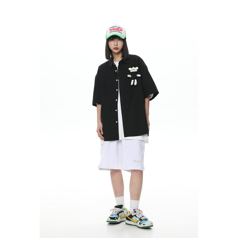 Unisex Shirt Bear Doll Fashion Loose