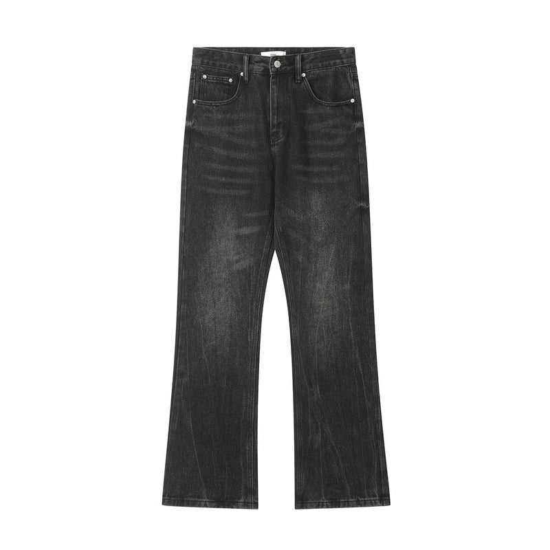 Men Jeans Polished White Old Hip Hop Loose