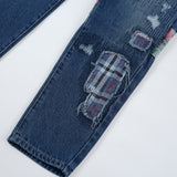Men Jeans Hole & Patch Punk Niche Personality