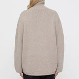 Women Work Business Casual Sweats Autumn and Winter Loose Wool Turtleneck Sweater