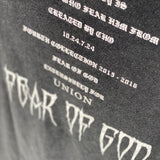 Fog Essentials T Shirts Spring and Summer FOG Joint Series Washing Water Old Crew Neck Short Sleeves