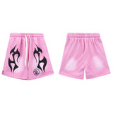 Hellstar Shorts Summer Leisure Sports Wash Split Shorts
