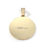 Jewelry Hip Hop Pendant Gold Silver Rose Gold Round DIY Pendant Necklace Animal