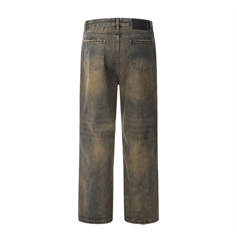 Men Jeans Make Old and Dirty Loose
