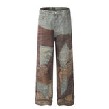Unisex Pants Trendy Old Loose Jeans