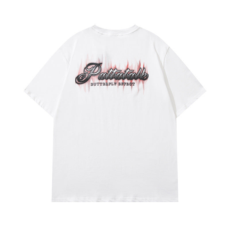 Men T-Shirt Butterfly Graffiti Printing
