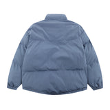 Men's Coat Stand Collar Pure Color Thickened Bread Coat Cotton-Padded Jacket
