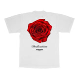 New vintage Harajuku casual short sleeve rose letter print