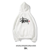 Stussy Hoodie Embroidered Fleece Fashion Hooded Sweater