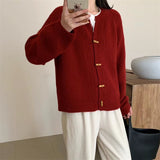 Women Knitted Cardigan Loose Slimming