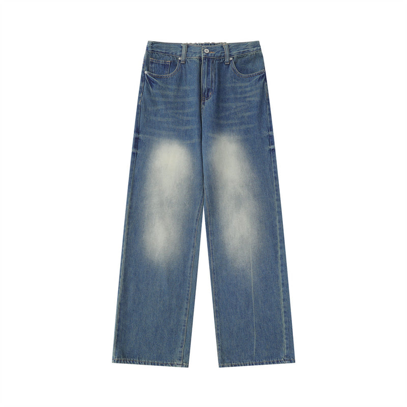 Men Jeans White Casual All-Match Loose