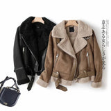Women Cotton Coat Suede Imitation Lamb Wool Warm Jacket