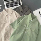 Men's Shirt Summer Loose Cargo