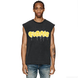 Purple Brand Distressed Tank T Shirts Distressed Sleeveless T-shirt Vest