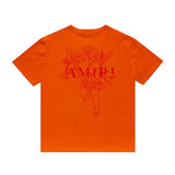 Amiri T Shirt Printed Casual Hip Hop round Neck Short Sleeve T-shirt