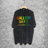 Gallery Dept T Shirts Tee Shirt Washed and Worn Short Sleeve T-shirt Blouse