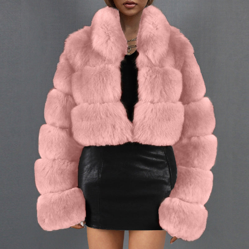 Women Fur Jacket Casual Fashion Short Coat