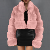 Women Fur Jacket Casual Fashion Short Coat